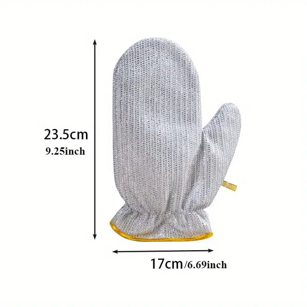 Waterproof Aluminum & PVC Dishwashing Gloves, Anti-Scald, Anti-Freeze, Oil-Resistant for Kitchen & Bathroom Cleaning